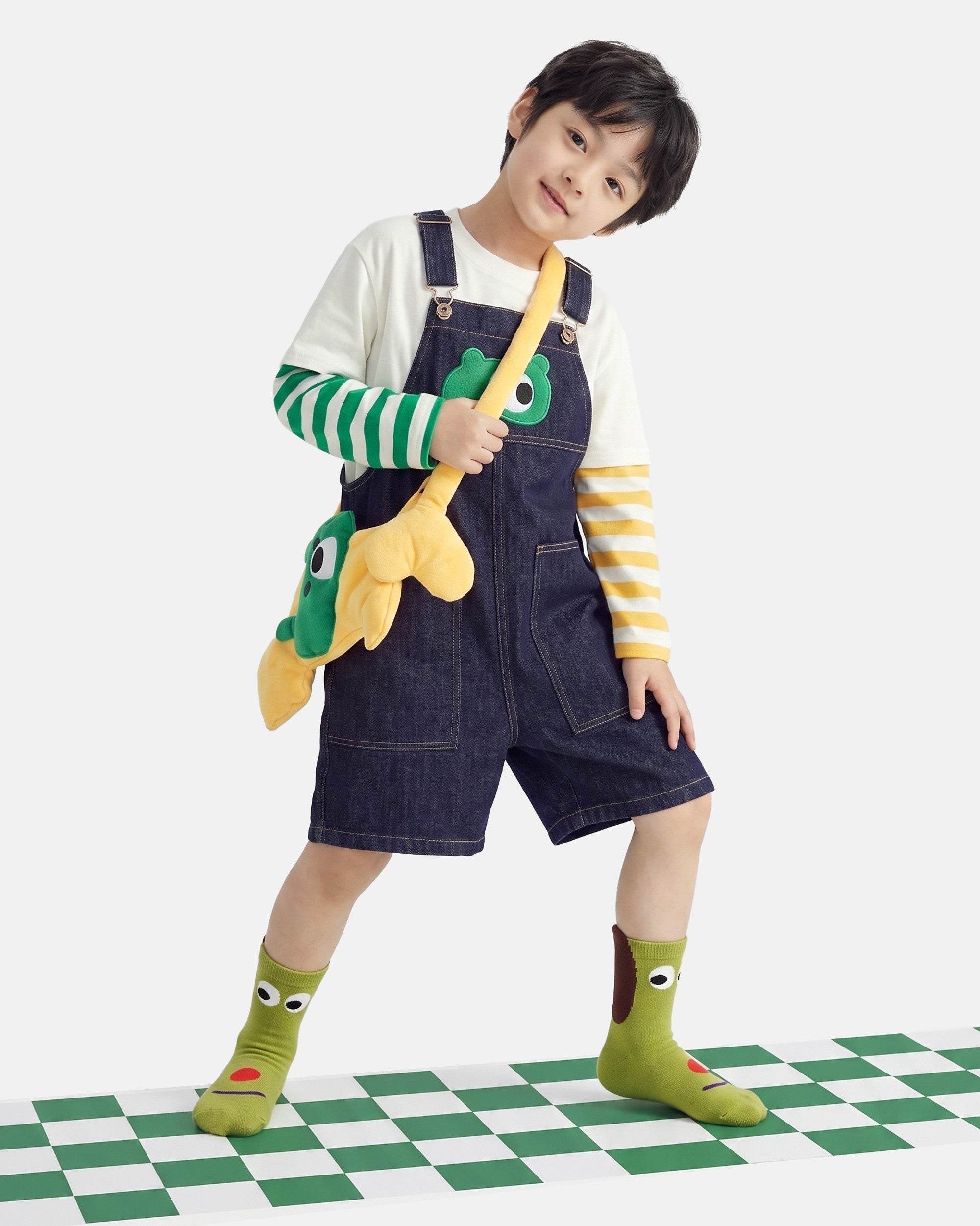 5팩 아동용 3D 만화 캐릭터 면 크루 삭스 서브 이미지