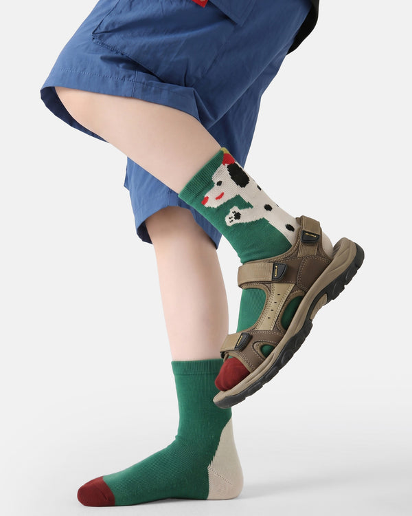 5 Pack Kids 3D Dog Cotton Crew Socks