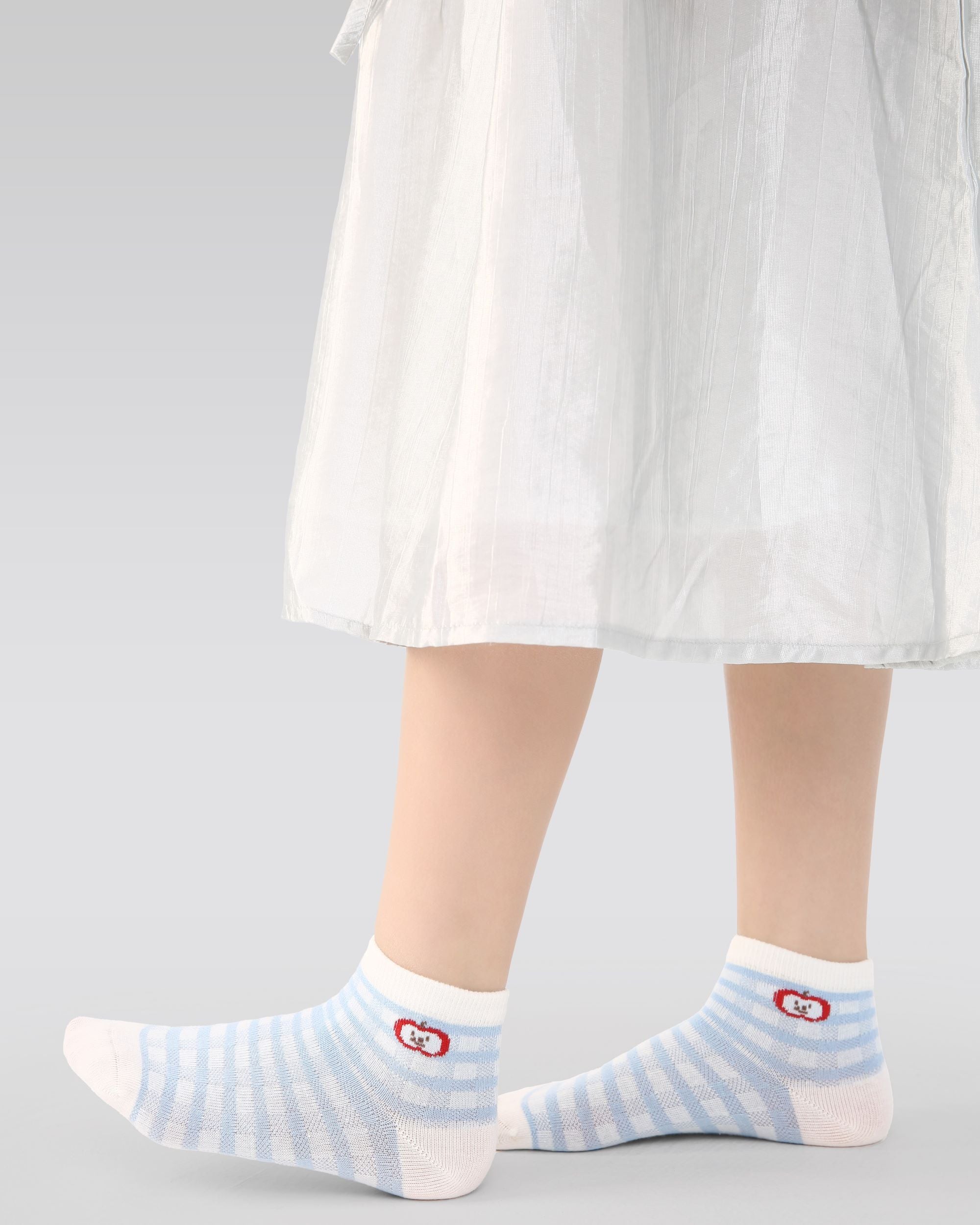 5 Pack Kids Ankle Socks Cute Blue Academy Breathable Sweet Socks Secondary image