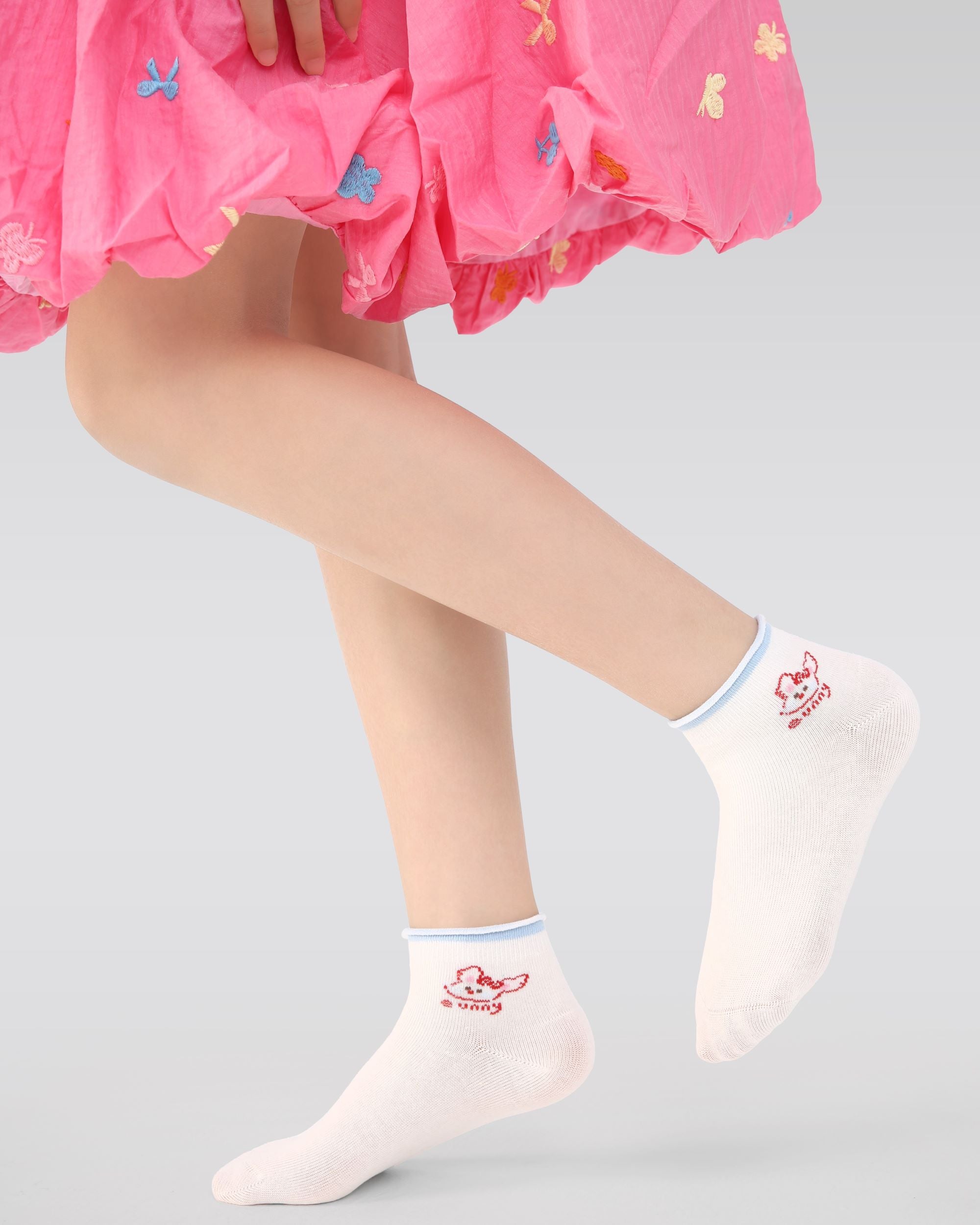 5 Pack Kids Ankle Socks Cute Blue Academy Breathable Sweet Socks