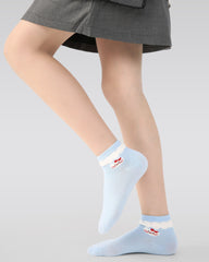 5 Pack Kids Ankle Socks Cute Blue Academy Breathable Sweet Socks