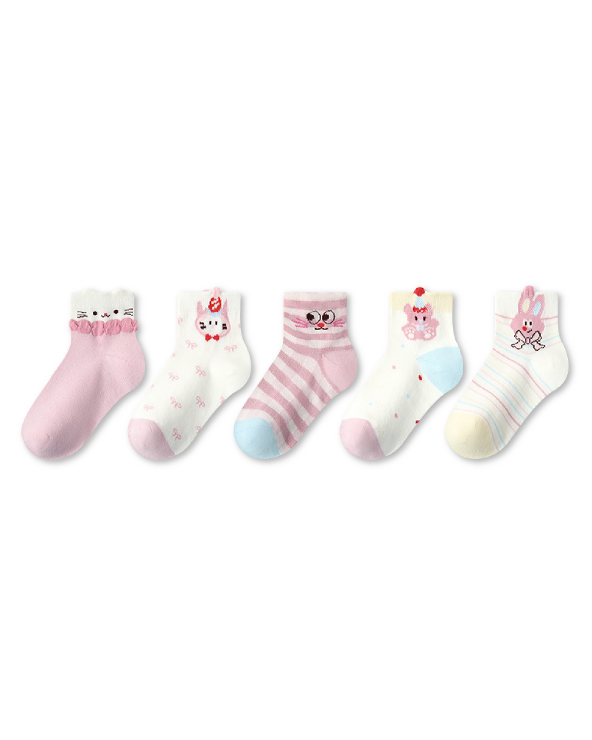5 Pack Kids Ankle Socks Milk Candy Paradise Cute Sweet Socks
