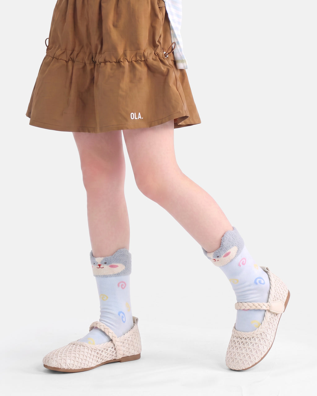 5 Pack Kids Cat Cotton Crew Socks
