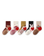 5 Pack Kids Crew Socks Adorable Animal Concert Heart Music Pattern - SWEET NANA