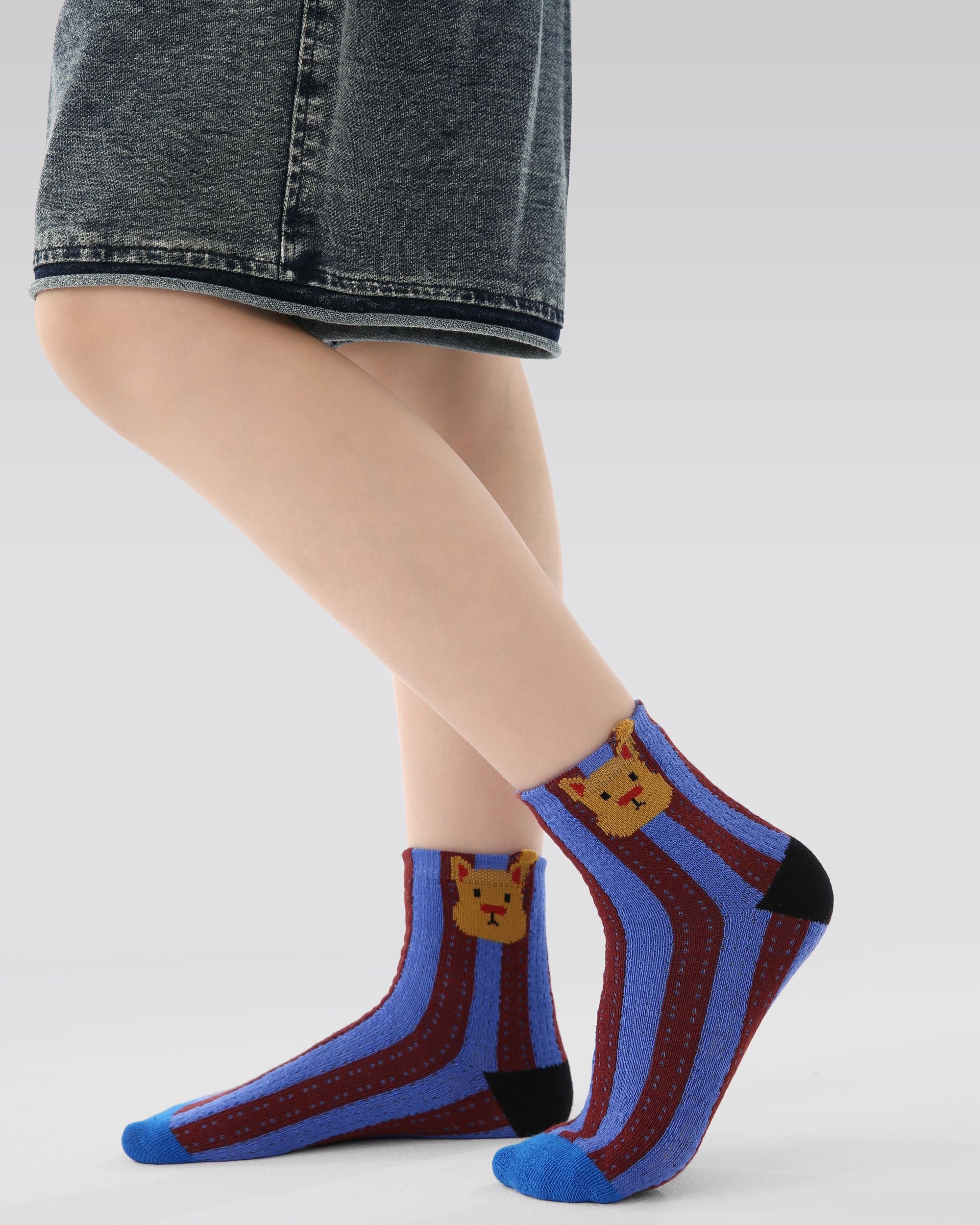 5 Pack Kids Crew Socks Cool Dog Planet Mesh Breathable Fun Socks