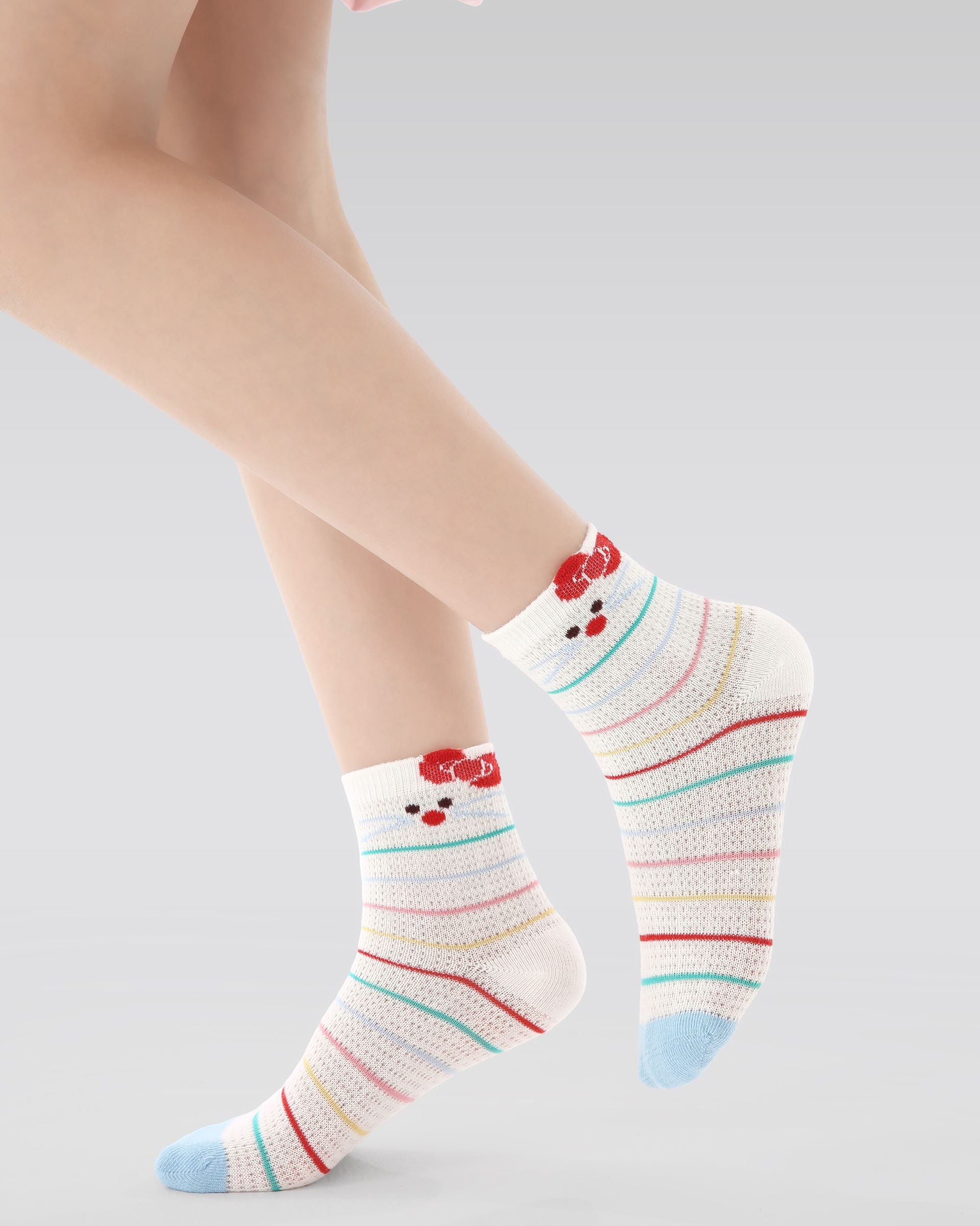 5 Pack Kids Crew Socks Cute Party Mesh Breathable Animal Pattern Secondary image