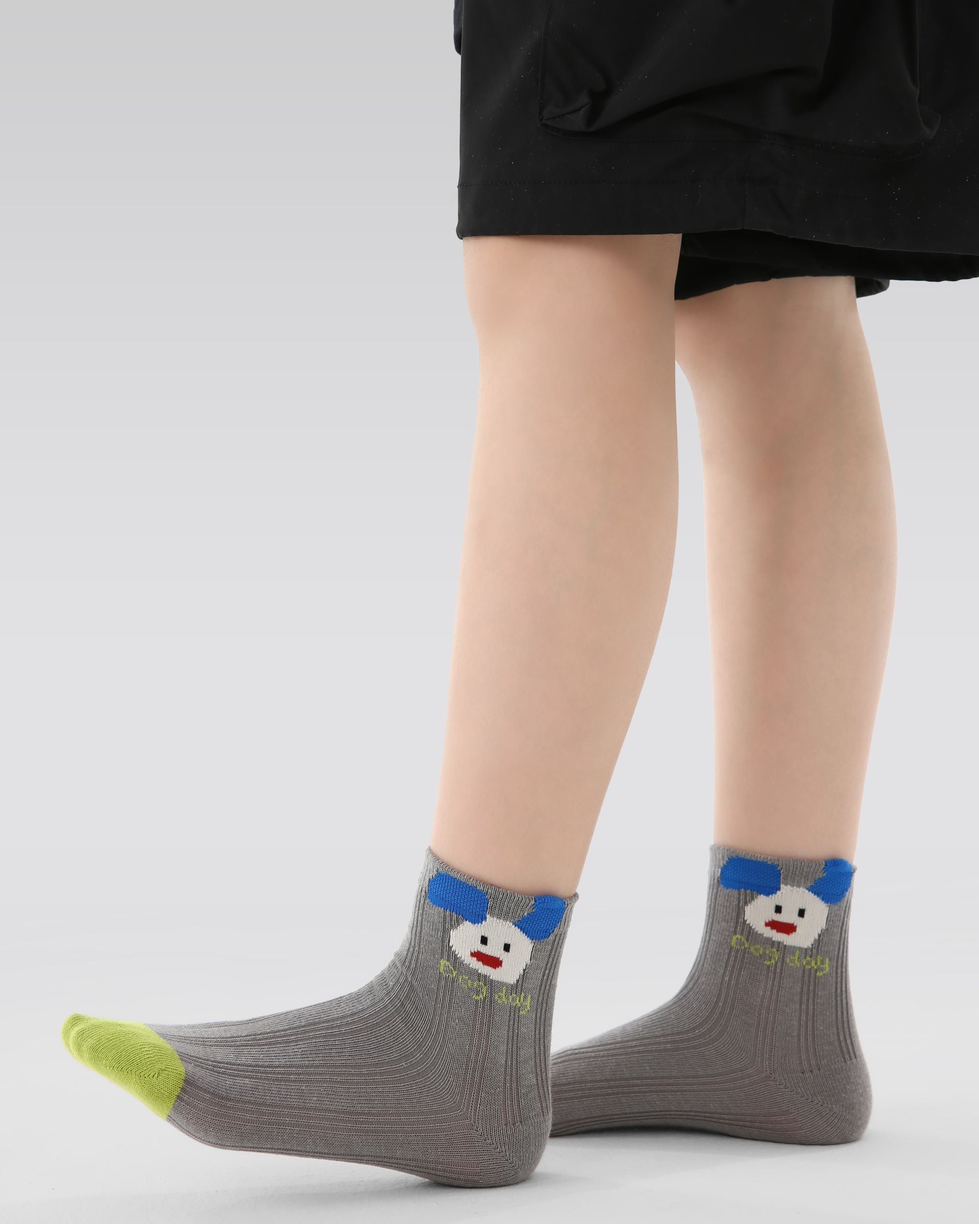 5 Pack Kids Crew Socks Dog Captain Mesh Breathable Puppy Pattern Secondary image