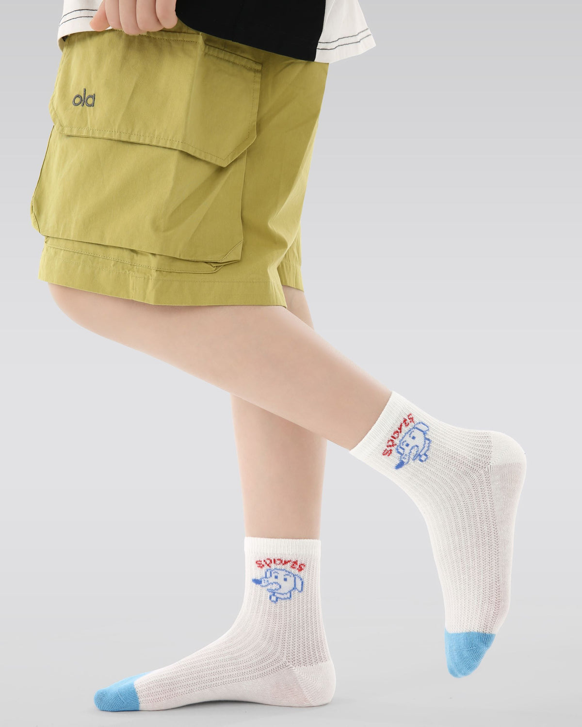 5 Pack Kids Crew Socks Sports Puppy Mesh Breathable Fun Socks
