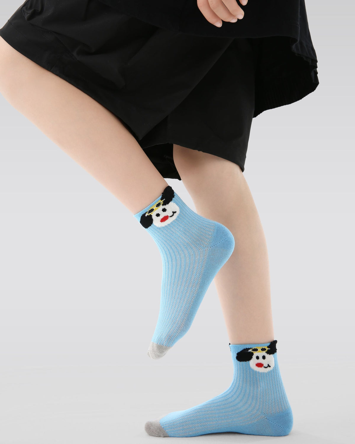 5 Pack Kids Crew Socks Sports Puppy Mesh Breathable Fun Socks