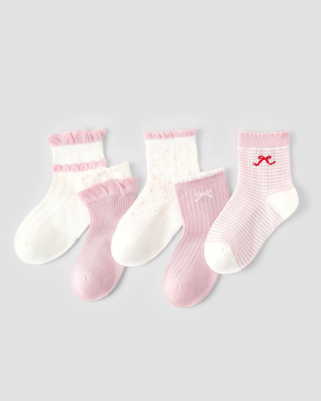 5 Pack Kids Crew Socks Sweet Bunny Princess Mesh Breathable Cute Socks - SWEET NANA