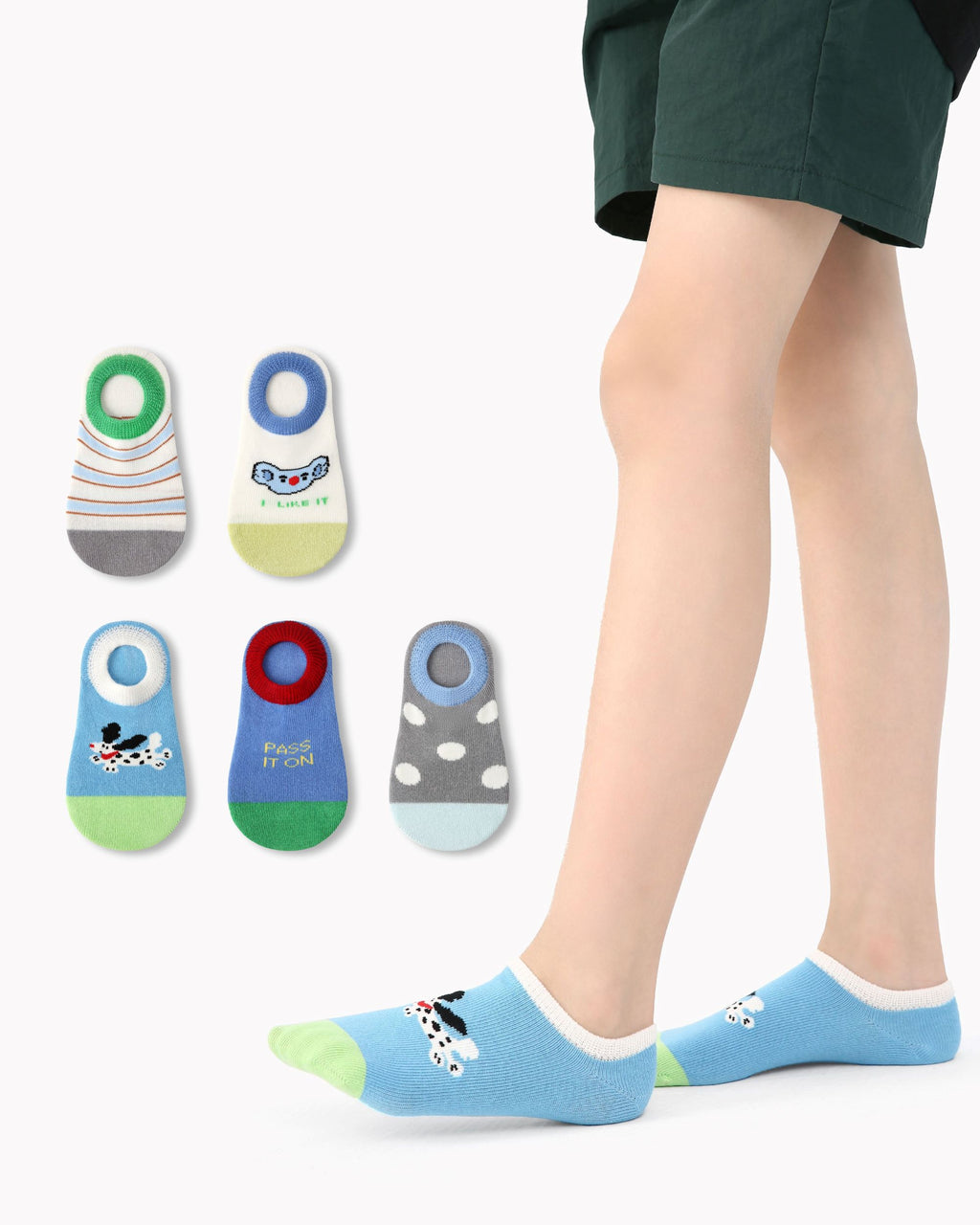 5 Pack Kids No-Show Socks Koala Daily Cute Koala Pattern Casual Socks - SWEET NANA