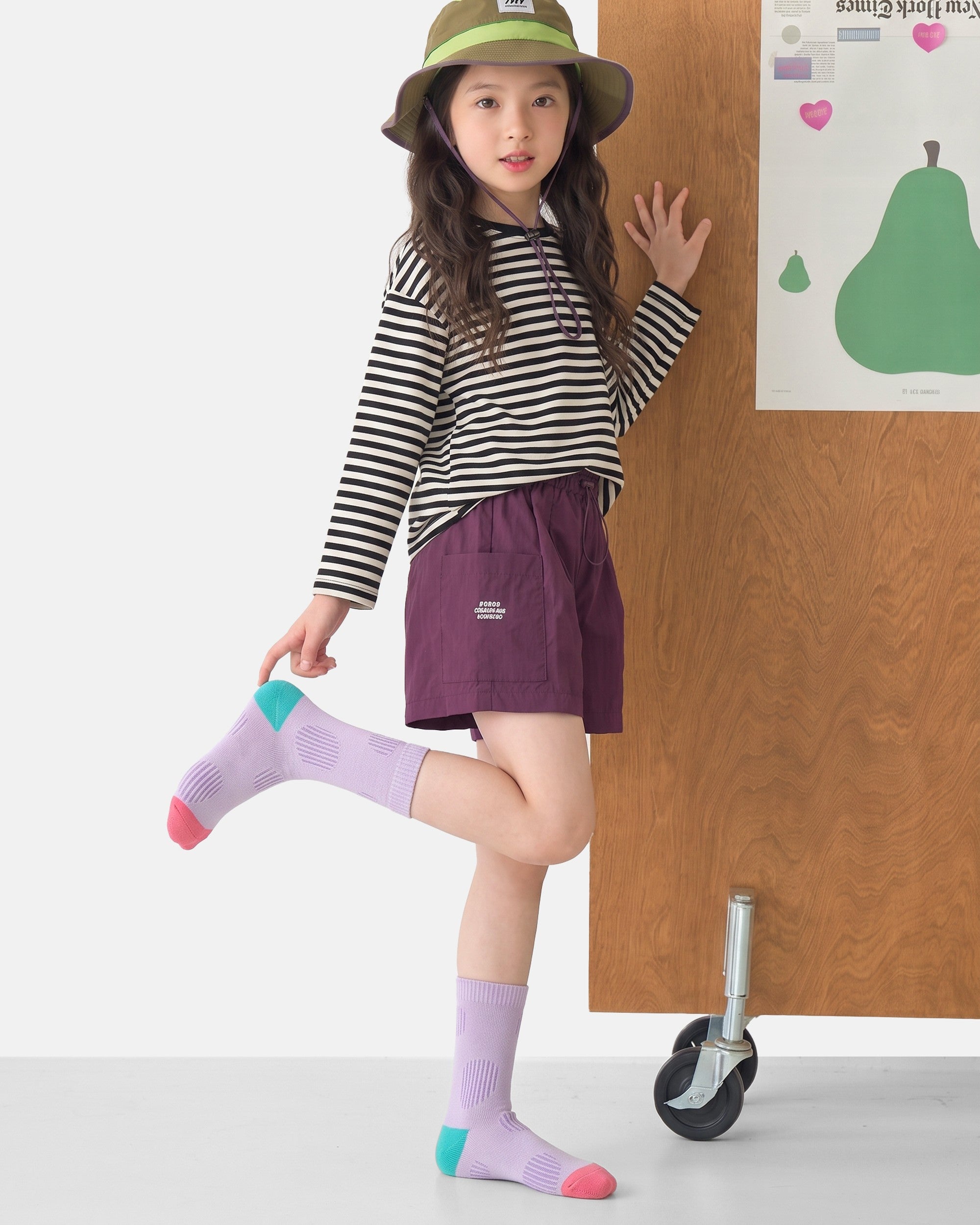 5 Pack Kids Pastel Textured Crew Socks