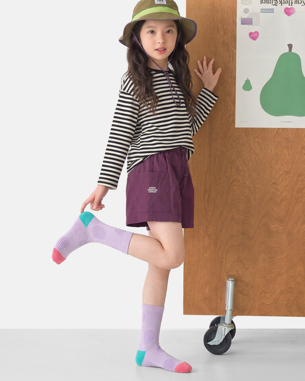 5 Pack Kids Pastel Textured Crew Socks