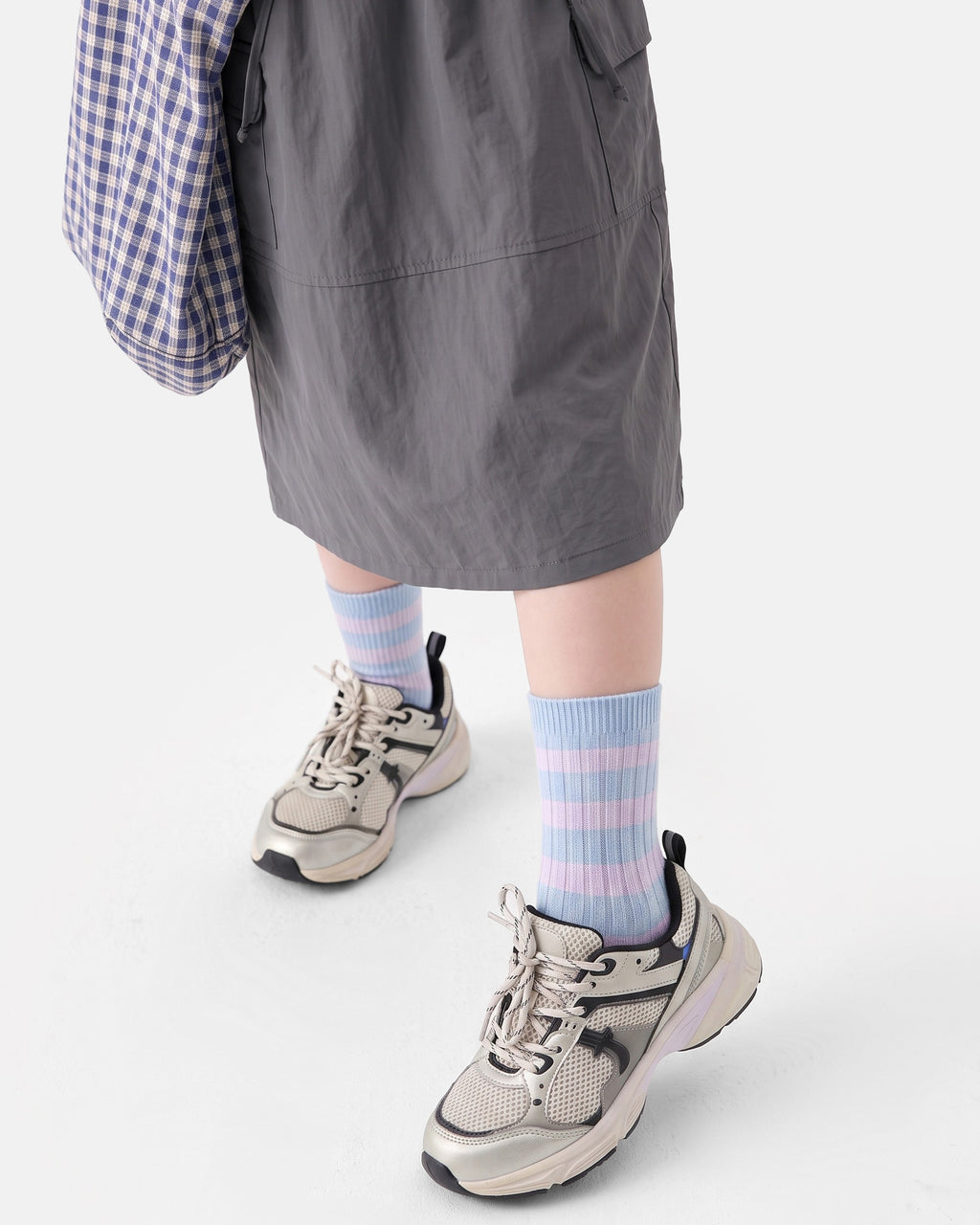 5 Pack Kids Pastel Textured Crew Socks