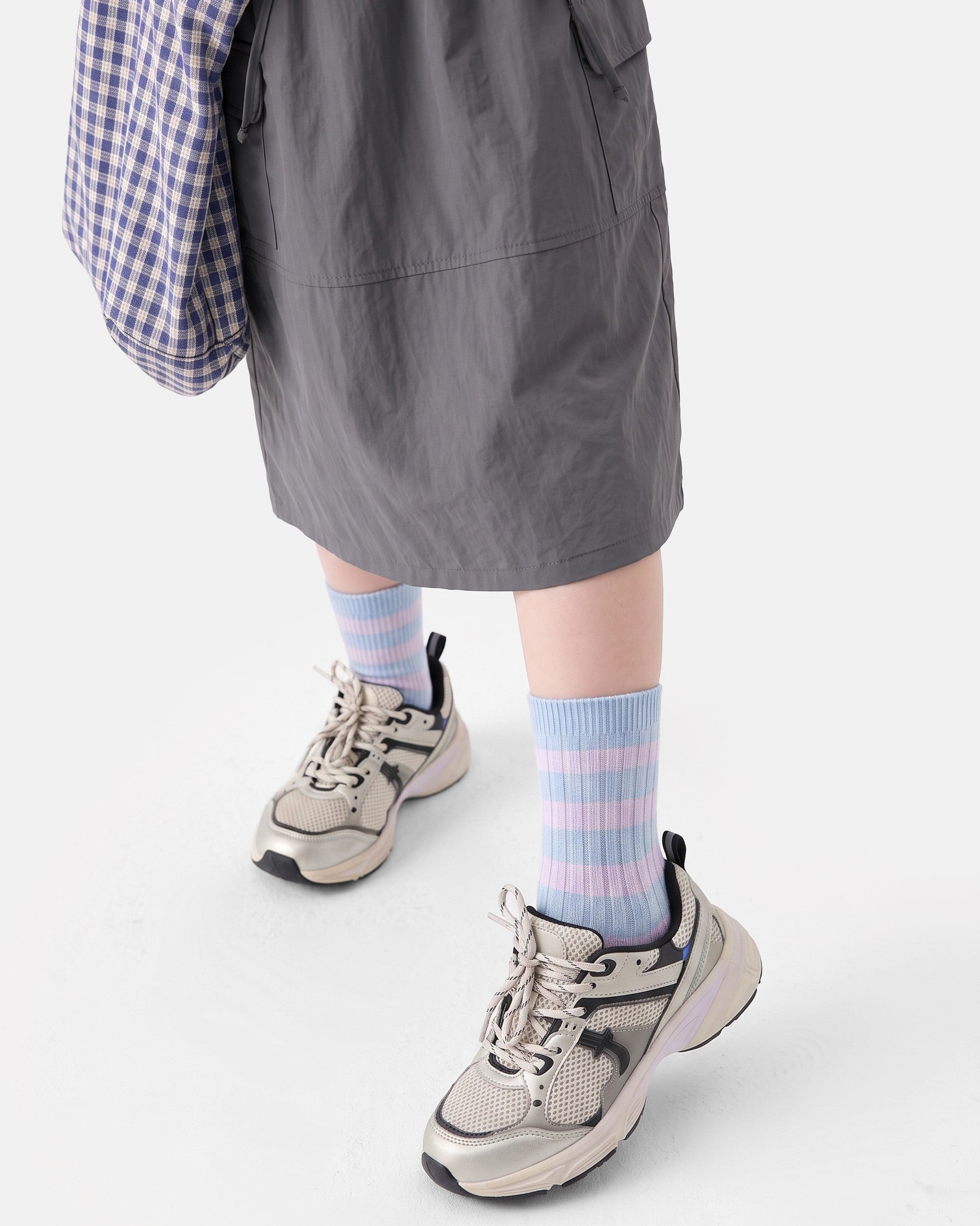 5 Pack Kids Pastel Textured Crew Socks