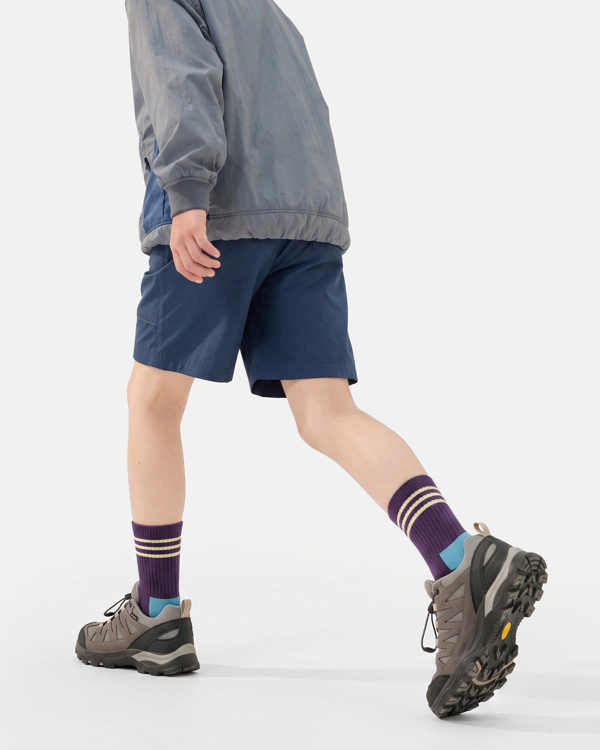 5 Pack Kids Retro Ribbed Crew Socks