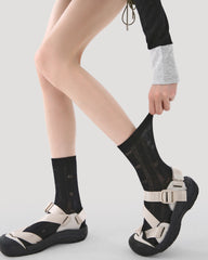 5 Pack Womens Crew Socks Gray Tone Whisper Polka Dot Minimal Socks