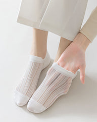 Sweetnana 6-Pack Low Cut No Show Socks for Women Solid Cotton Socks Spring and Summer Ultra Thin Breathable Socks