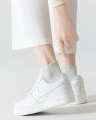 6-Pack Women's Cotton Thin Breathable Solid Color Casual Ankle Socks