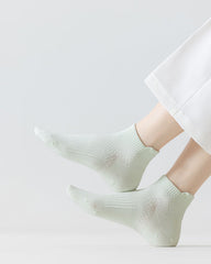 6-Pack Women's Cotton Thin Breathable Solid Color Casual Ankle Socks