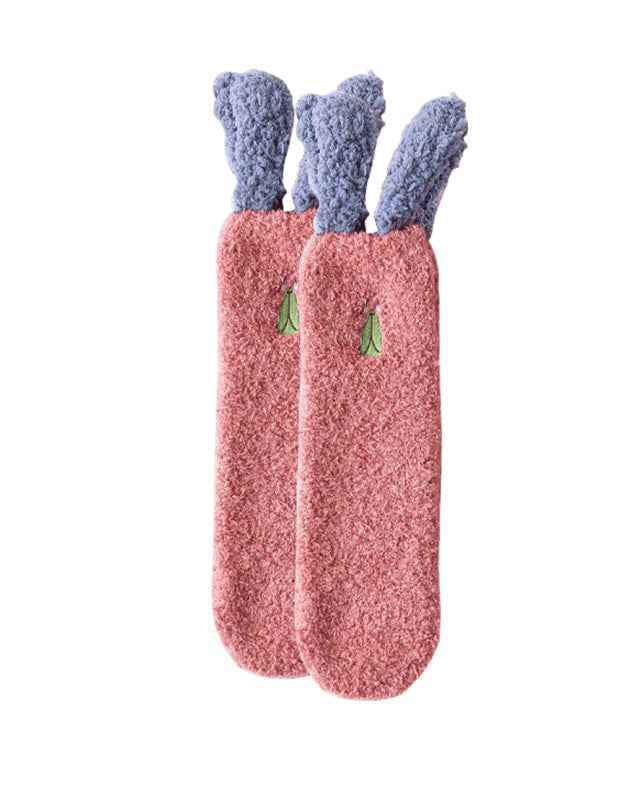 Adults Kids Crew Socks Large 3D Cartoon Series Fuzzy Thick Soft Warm Non Slip Socks