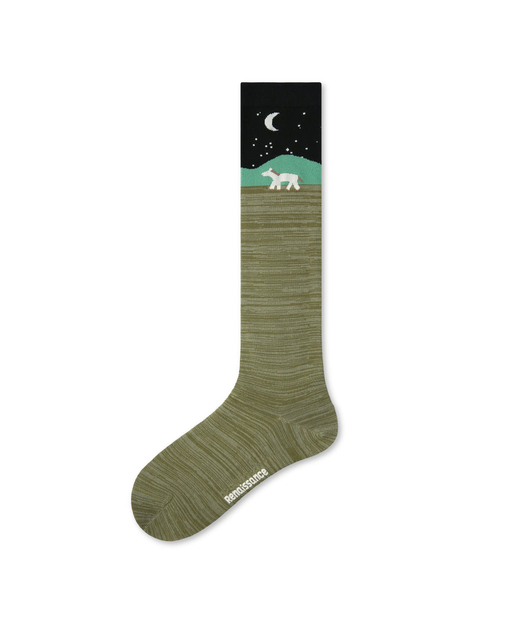 Animal Landscape Cotton Knee-High Socks