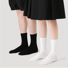 Sweetnana Women & Men Seamless Socks, Black and White,Soft, Comfort, Breathable, Casual , Crew Socks for Adults.