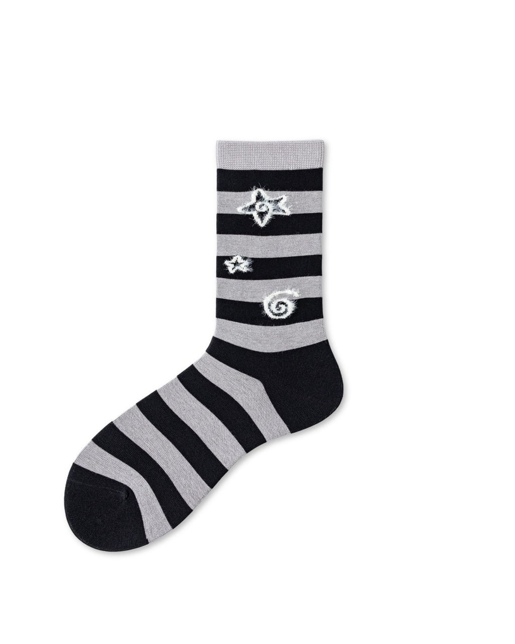 Celestial Stripe Cotton Crew Socks