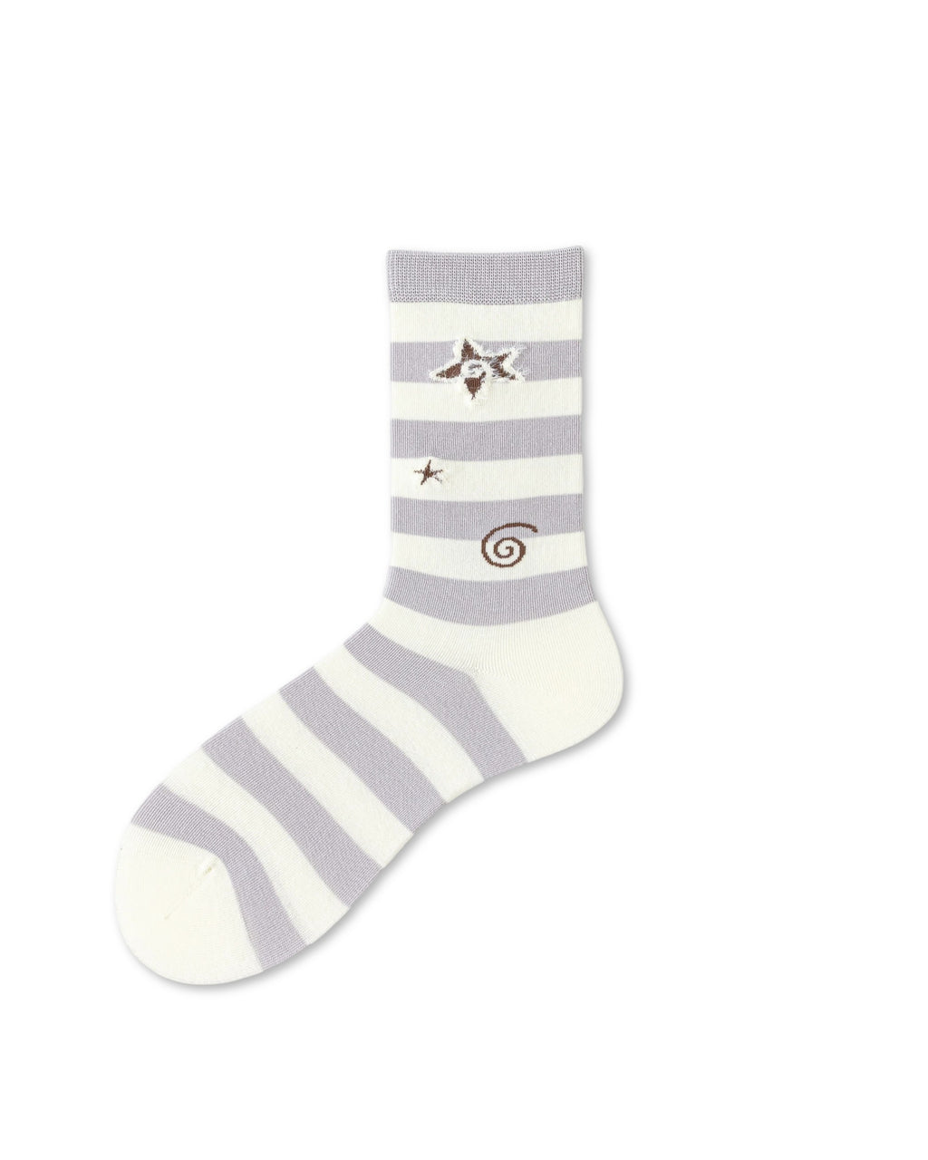 Celestial Stripe Cotton Crew Socks