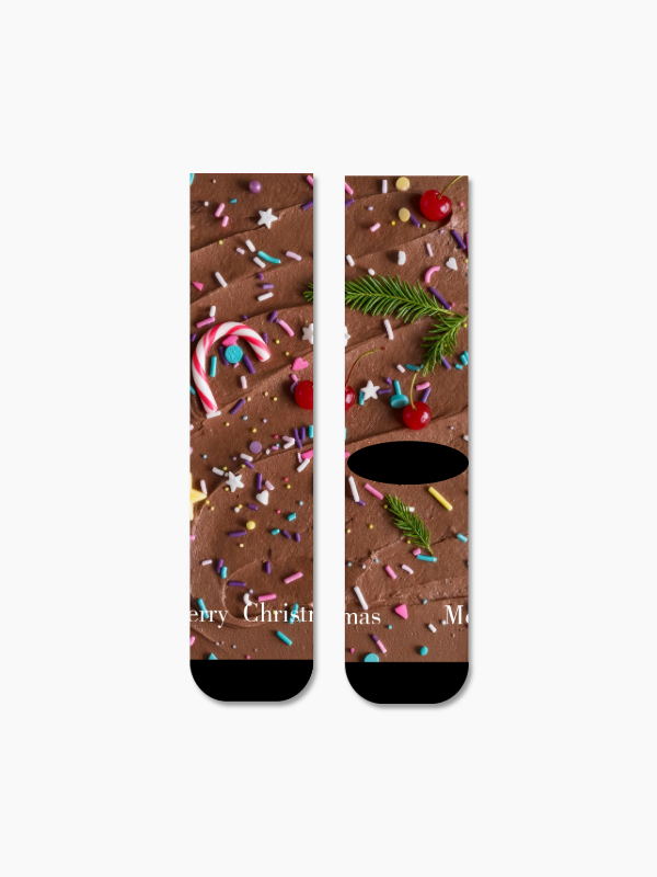 クリスマス フロステッドジンジャーブレッド クルーソックス キュートなホリデースプリンクルソックス