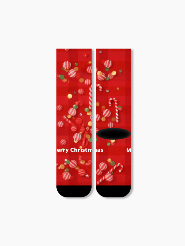 クリスマス フロステッドジンジャーブレッド クルーソックス キュートなホリデースプリンクルソックス