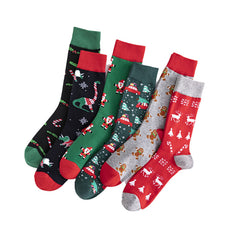 Sweetnana Colorful Crew Socks - Cozy Cotton Christmas Socks for Men & Women, Seamless and Fun Unisex Warm Socks