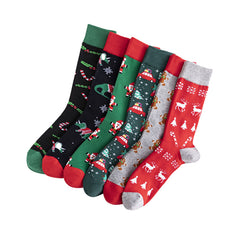 Sweetnana Colorful Crew Socks - Cozy Cotton Christmas Socks for Men & Women, Seamless and Fun Unisex Warm Socks