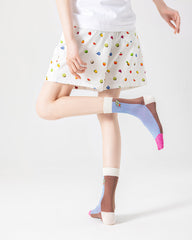 Sweetnana 선물 박스 세트 재미있고 귀여운 양말 봄·여름용 얇은 양말 포근한 무봉제 양말 면 크루 삭스