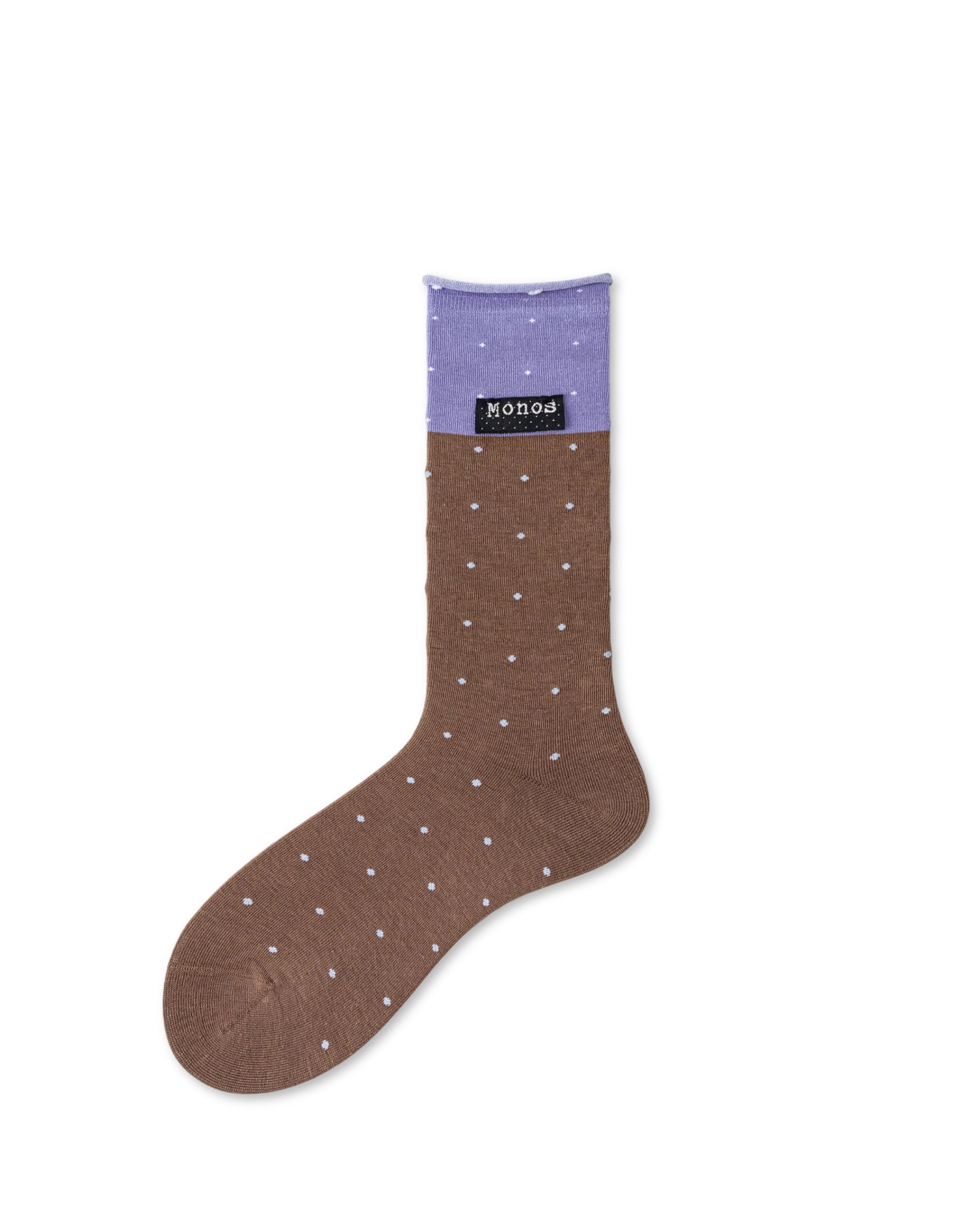 Color Block Polka Dot Cotton Crew Socks