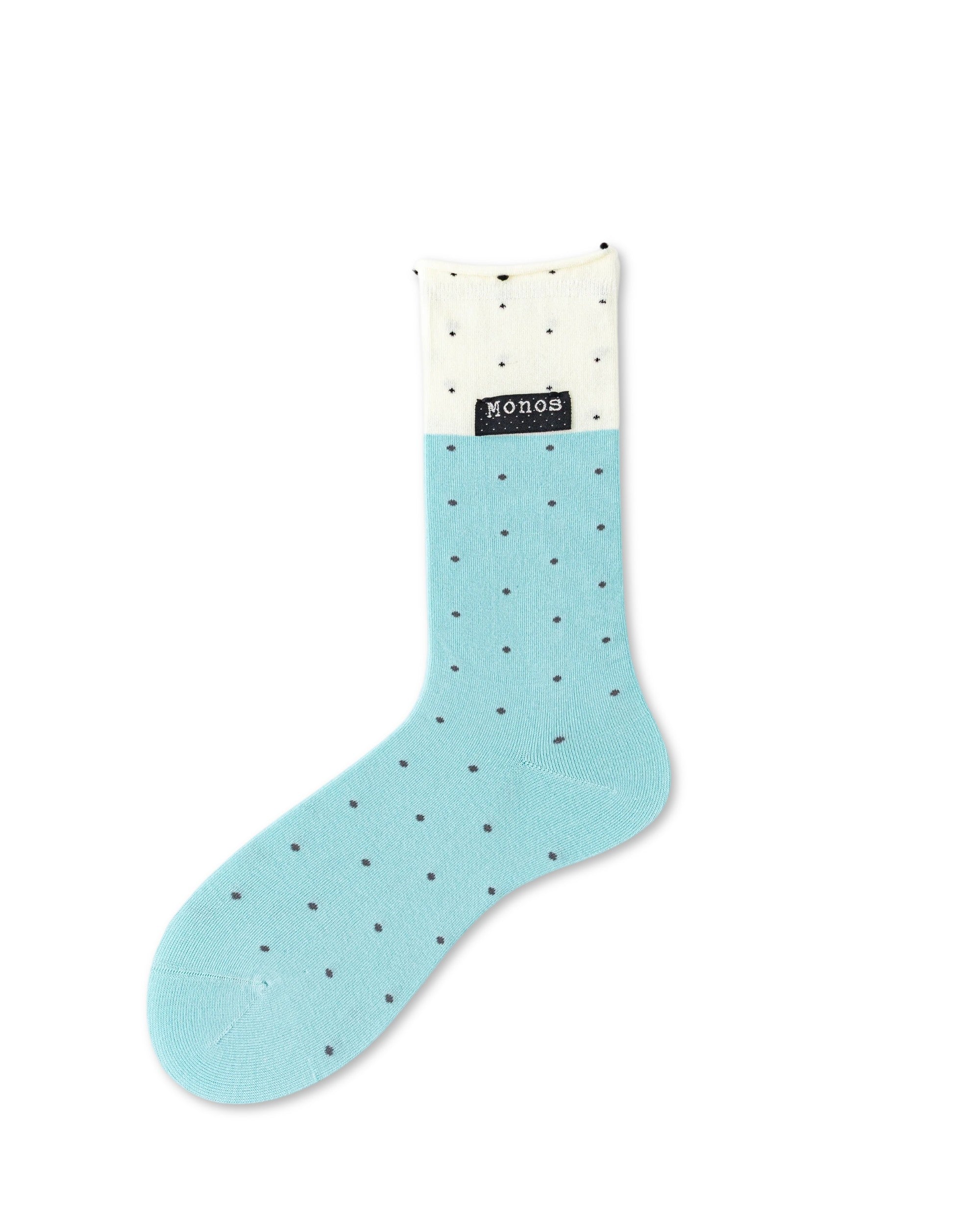 Color Block Polka Dot Cotton Crew Socks