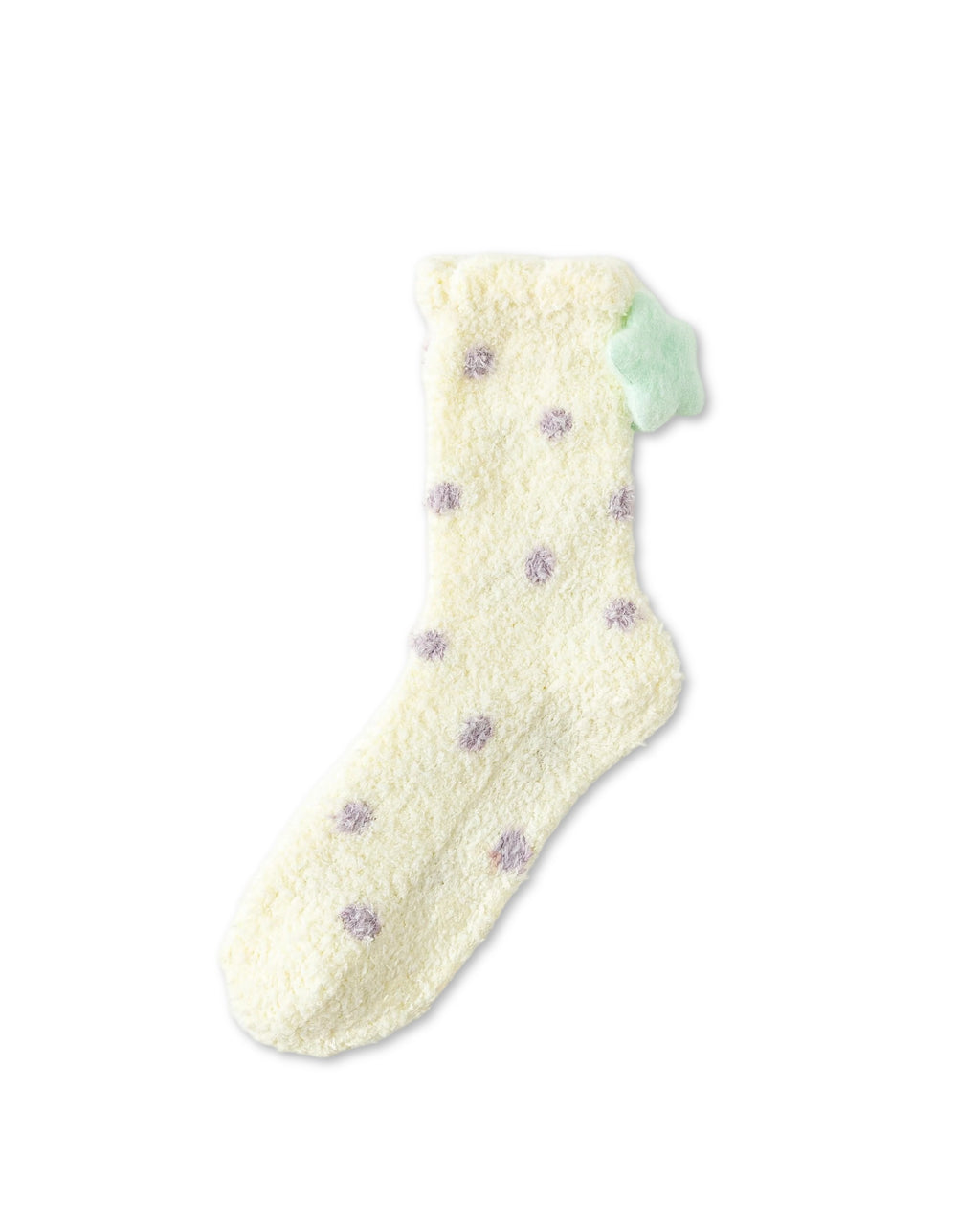 Colorful Polka Dot Fuzzy Crew Socks