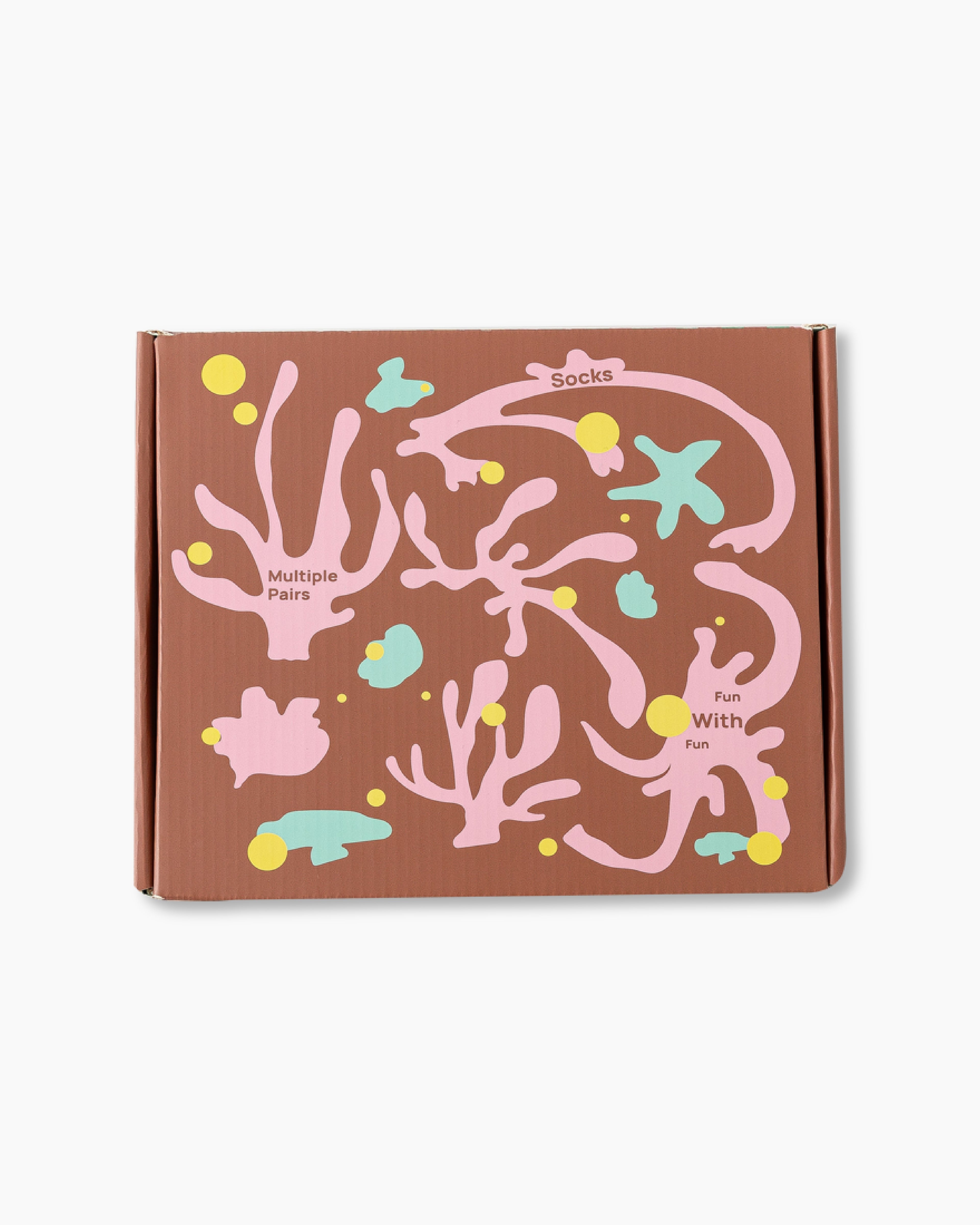 Coral Graffiti Paper Gift Box for Socks Packaging - SWEET NANA