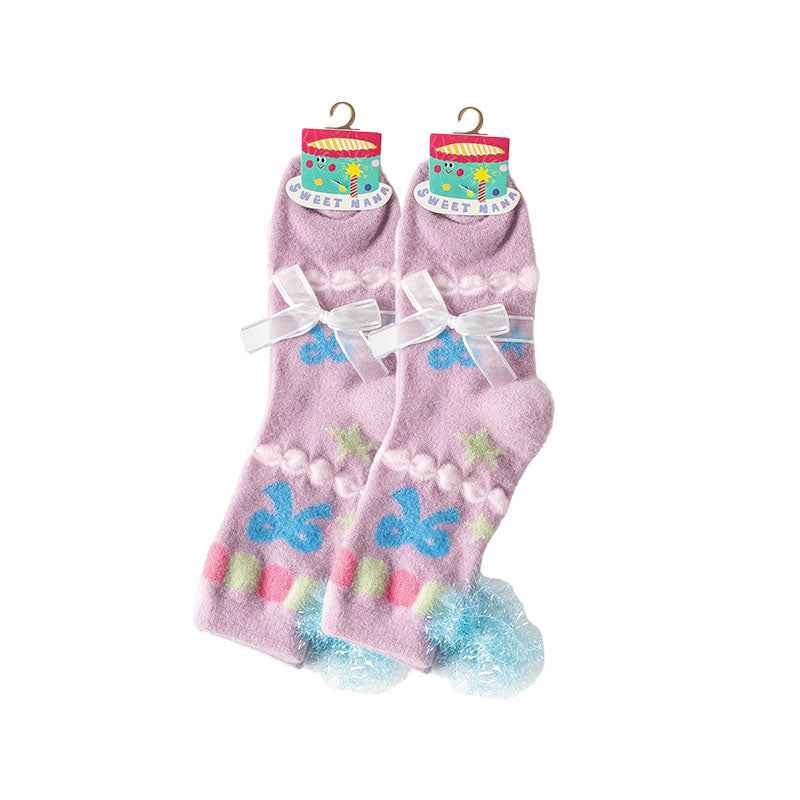 Sweetnana Cozy Crew Socks for Women - Cute & Colorful Birthday Party Series Lounge Wear Socks - Perfect for Winter Stockings