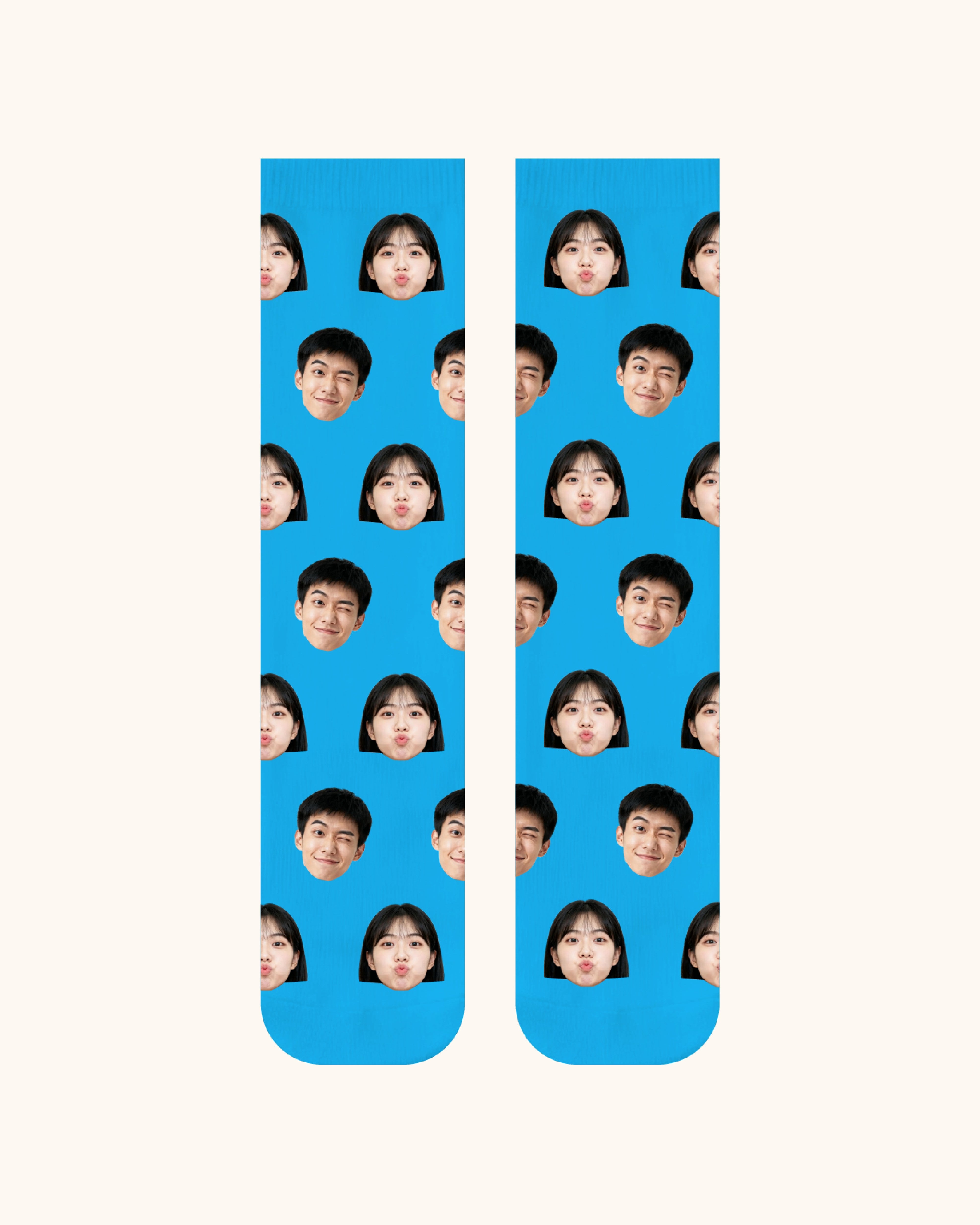 Custom Portrait Face Crew Socks Personalized Photo Socks Gift for Friends