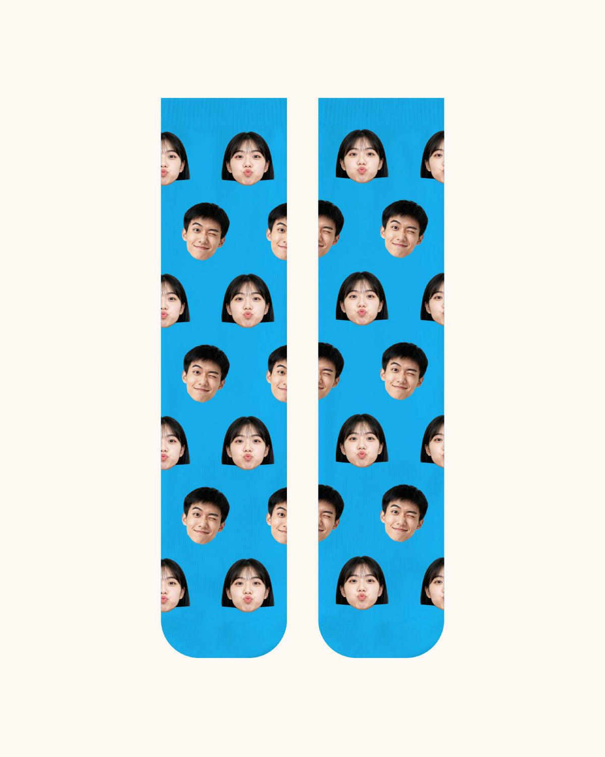 Custom Portrait Face Crew Socks Personalized Photo Socks Gift for Friends