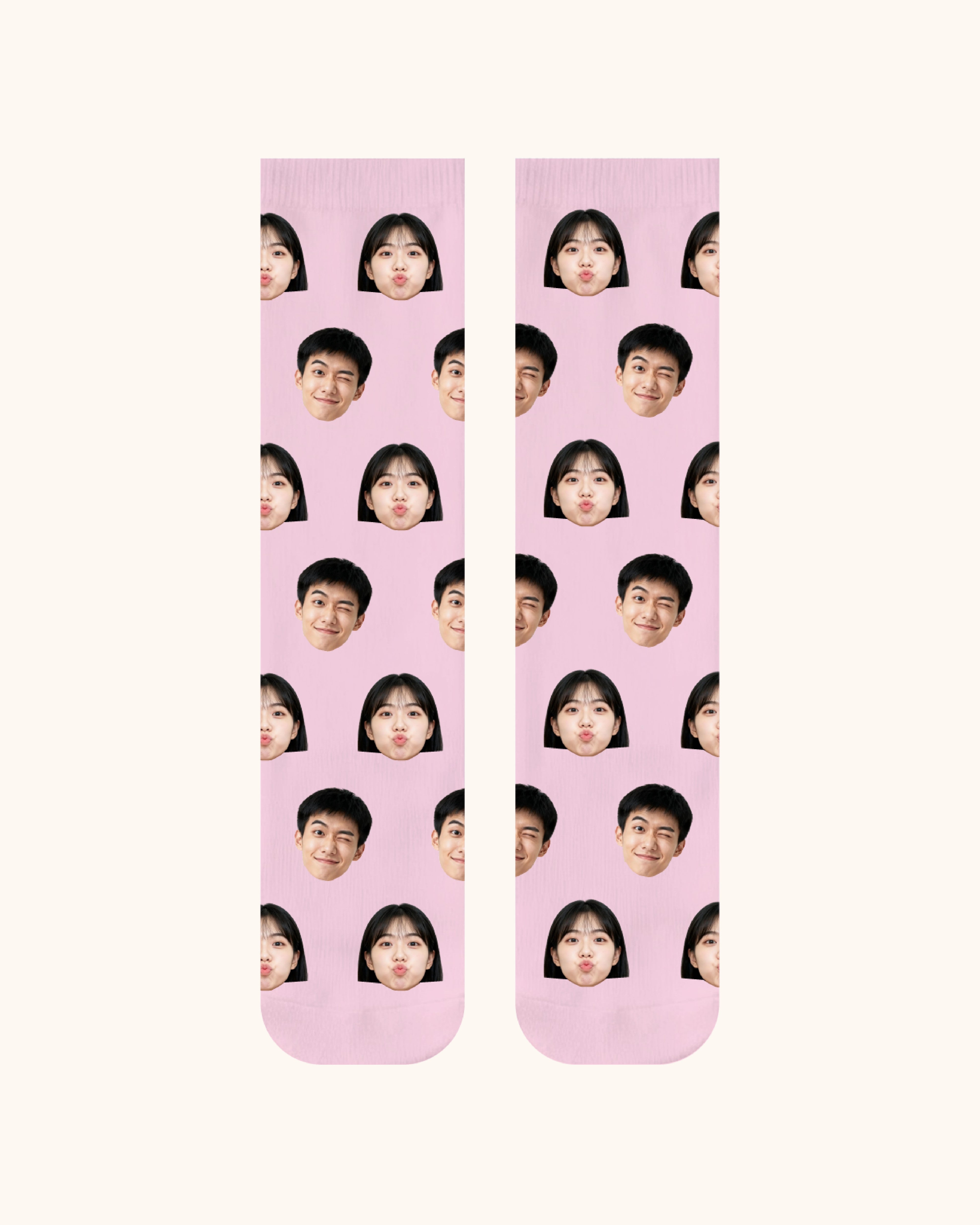 Custom Portrait Face Crew Socks Personalized Photo Socks Gift for Friends