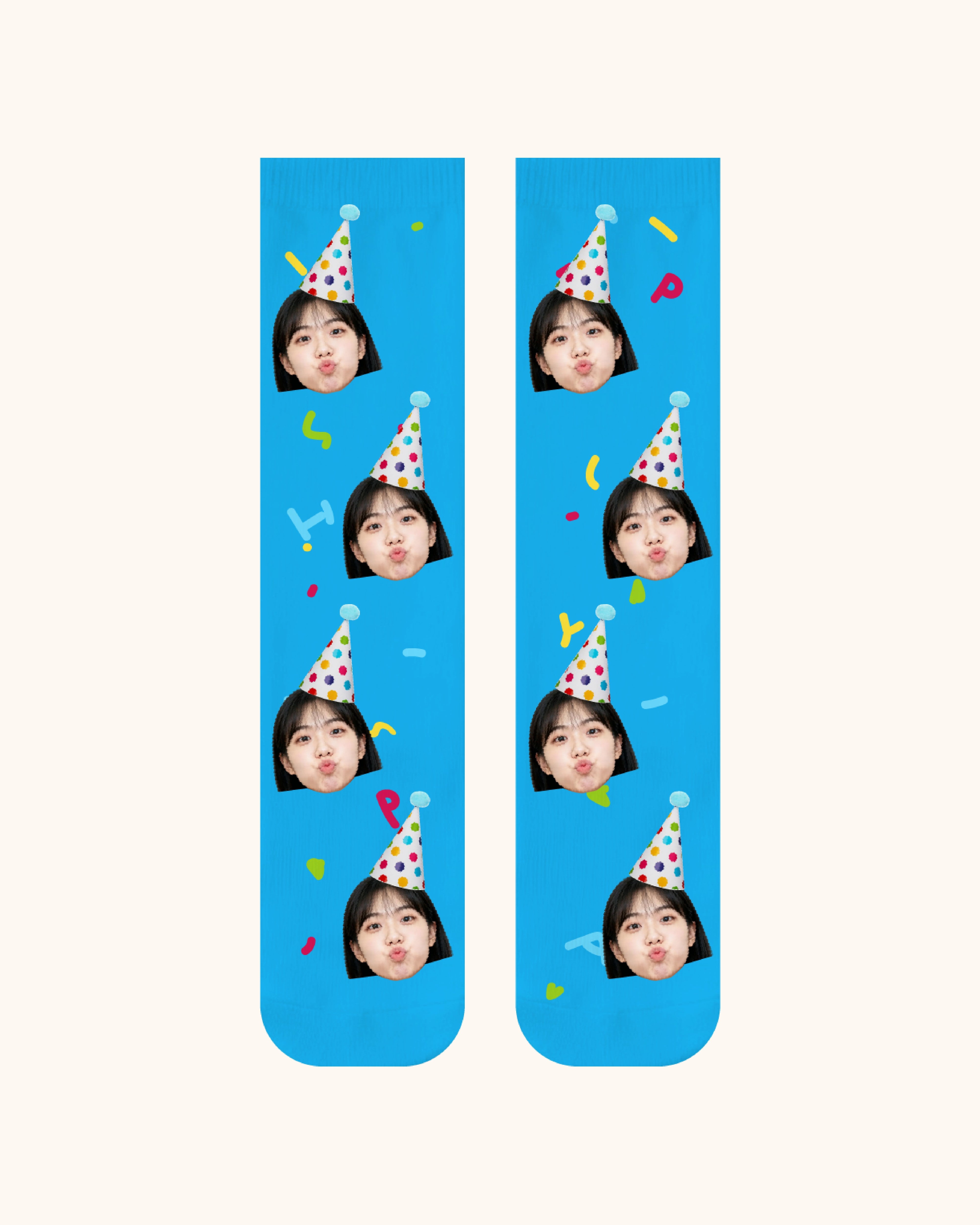 Custom Portrait Face Crew Socks Personalized Photo Socks Gift for Friends