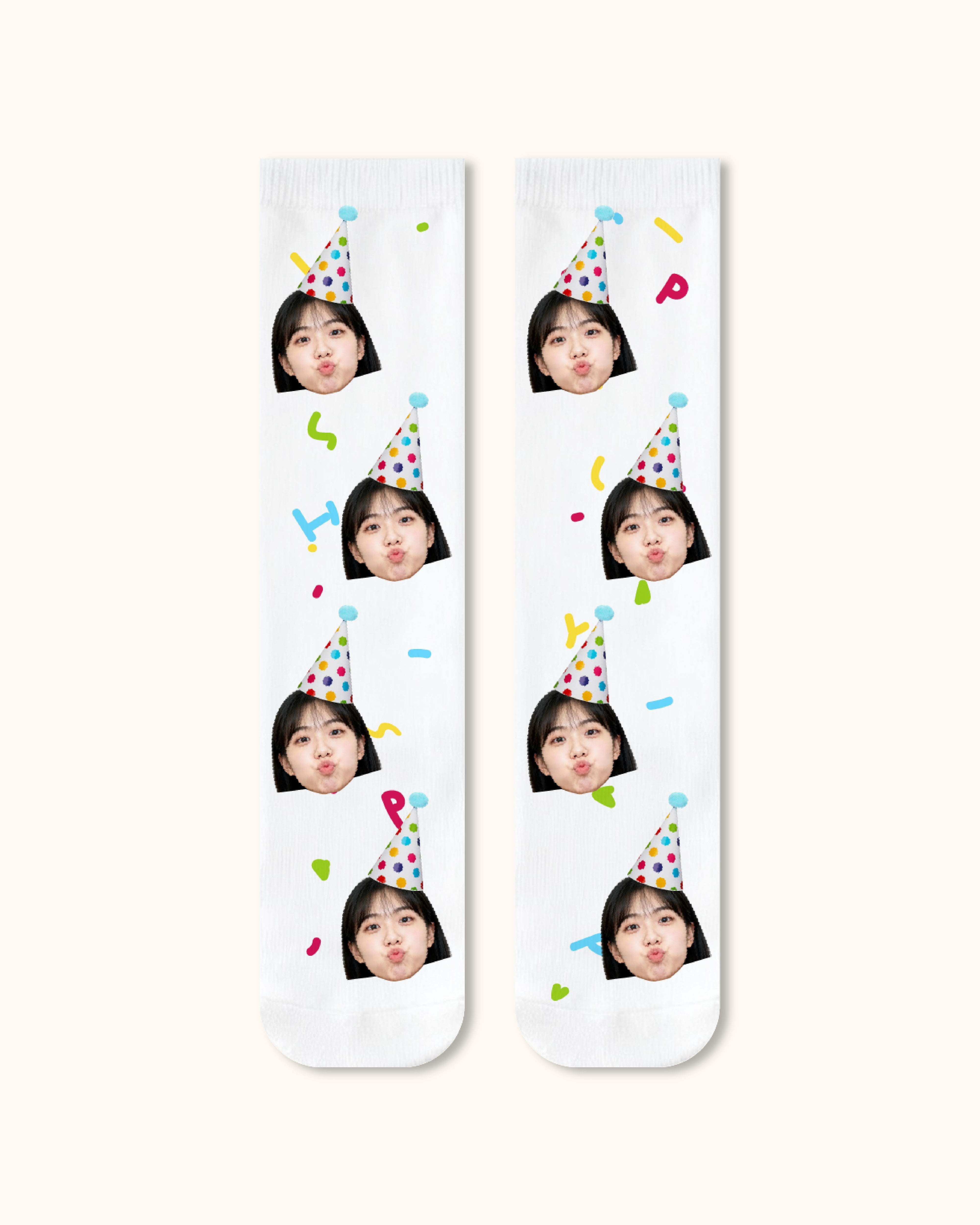 Custom Portrait Face Crew Socks Personalized Photo Socks Gift for Friends