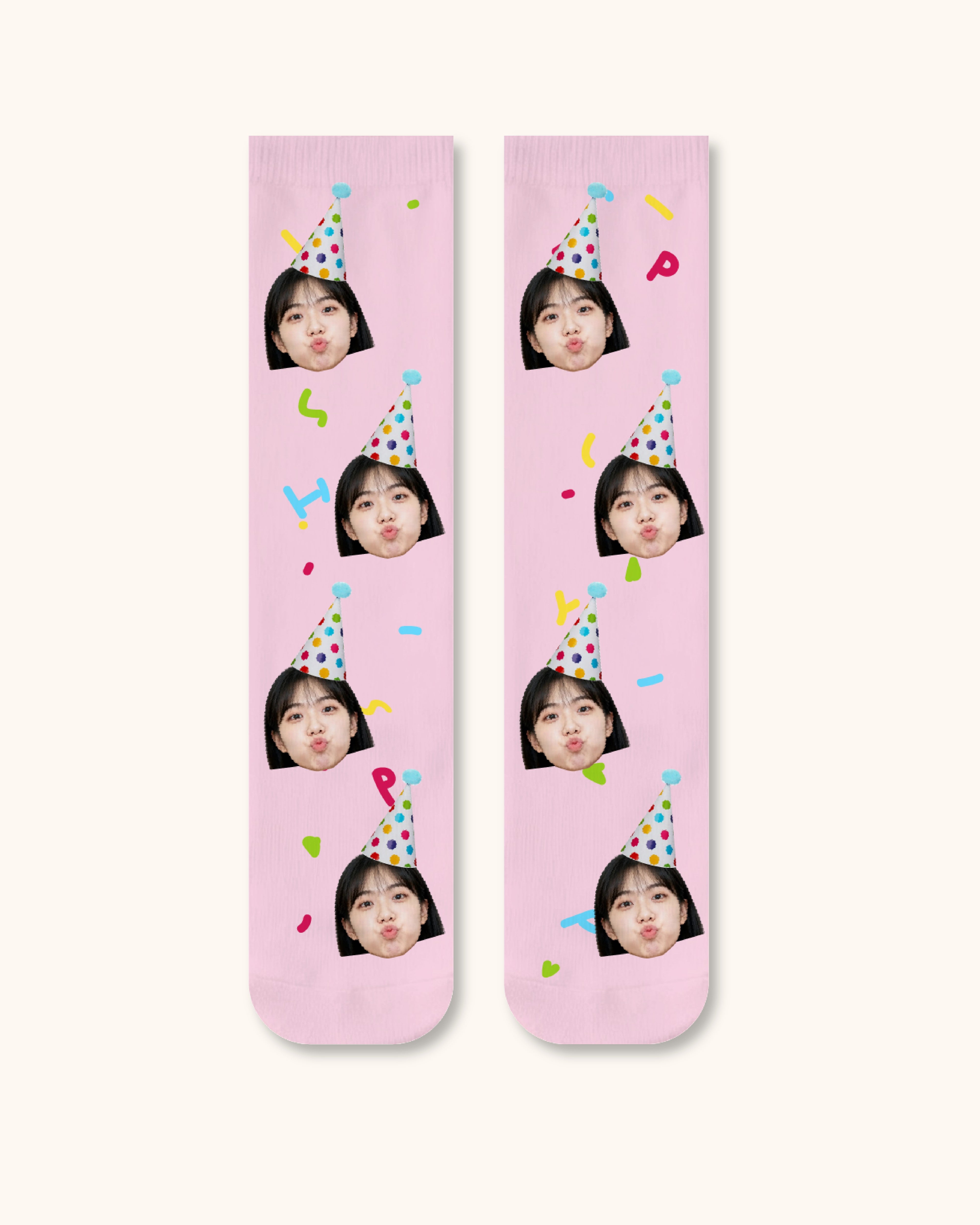 Custom Portrait Face Crew Socks Personalized Photo Socks Gift for Friends