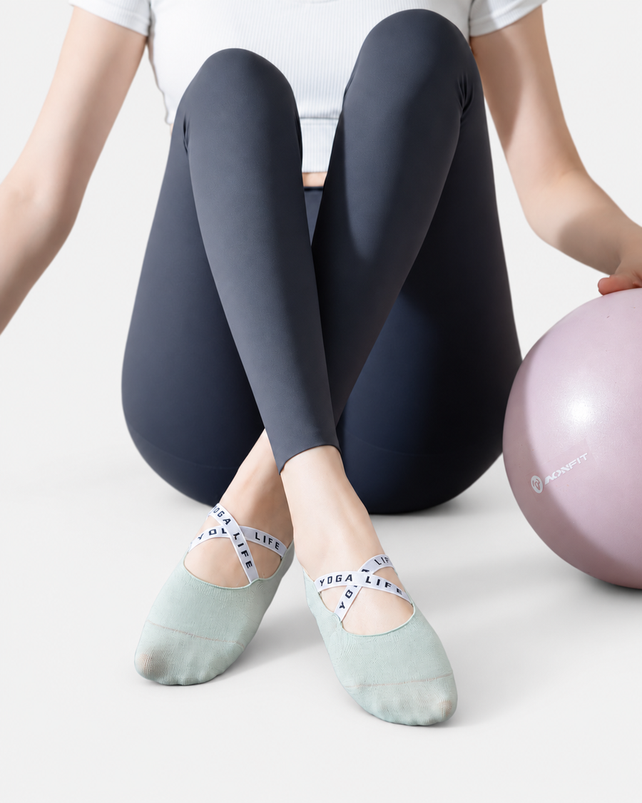 Elegant Ballet Strap Grip Yoga Socks