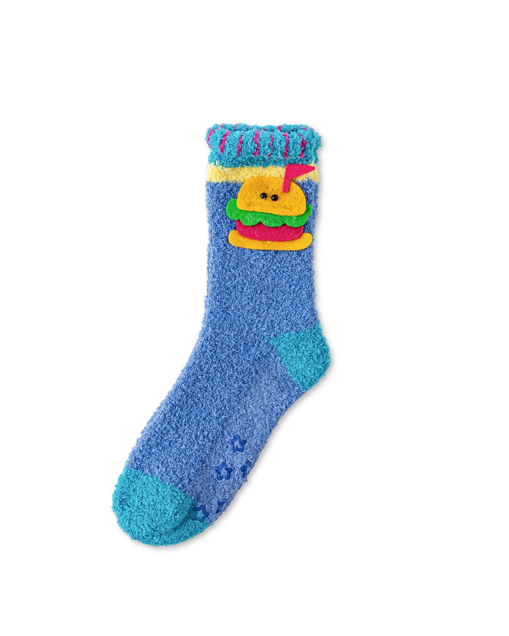 Felt Appliqué Cozy Floor Crew Socks