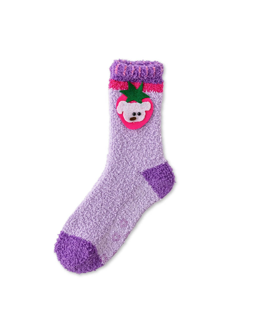 Felt Appliqué Cozy Floor Crew Socks