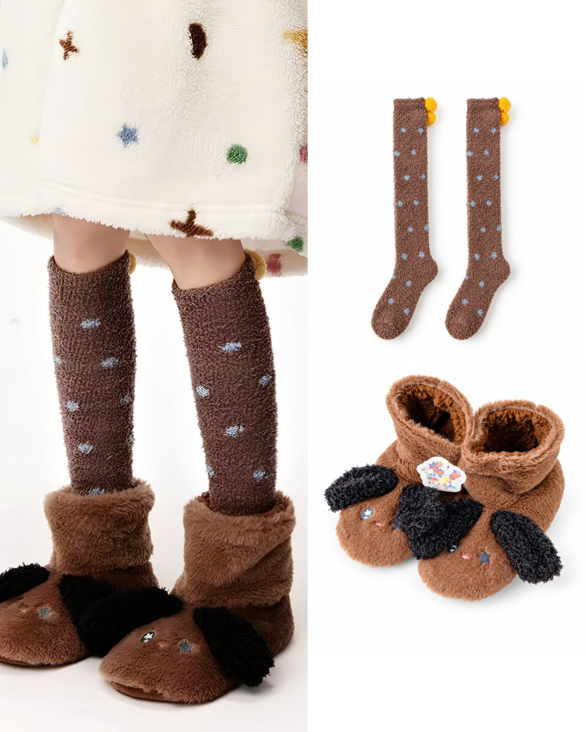 Floppy Ear Friends Warm Slipper Boots