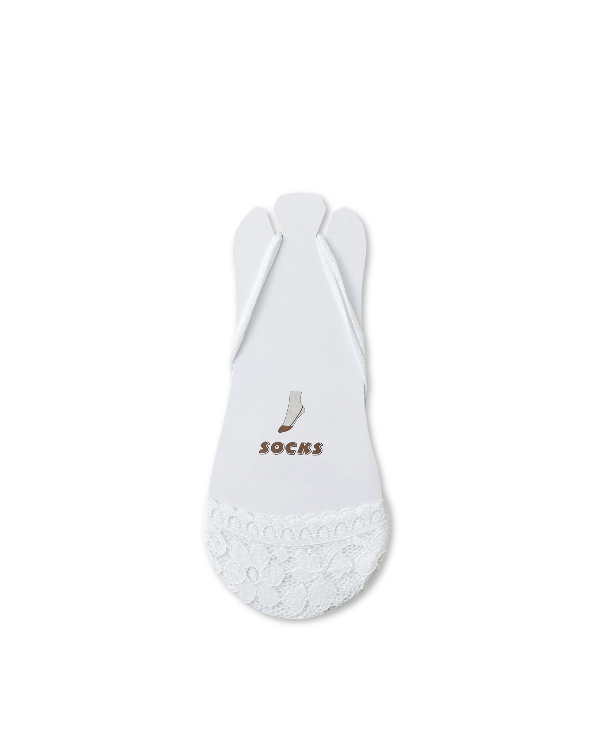Floral Lace Invisible Slingback Liner Socks